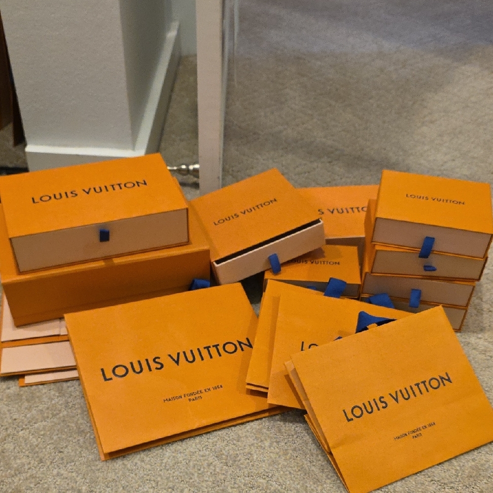Louis Vuitton Orange and Blue Packaging Set